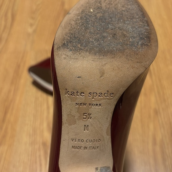 Kate Spade Heels 5.5 in Deep Burgundy - Picture 4 of 7